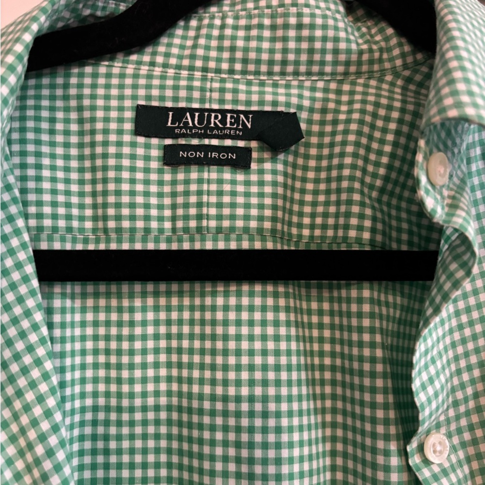 Ralph Lauren Green Checkered Casual Shirt